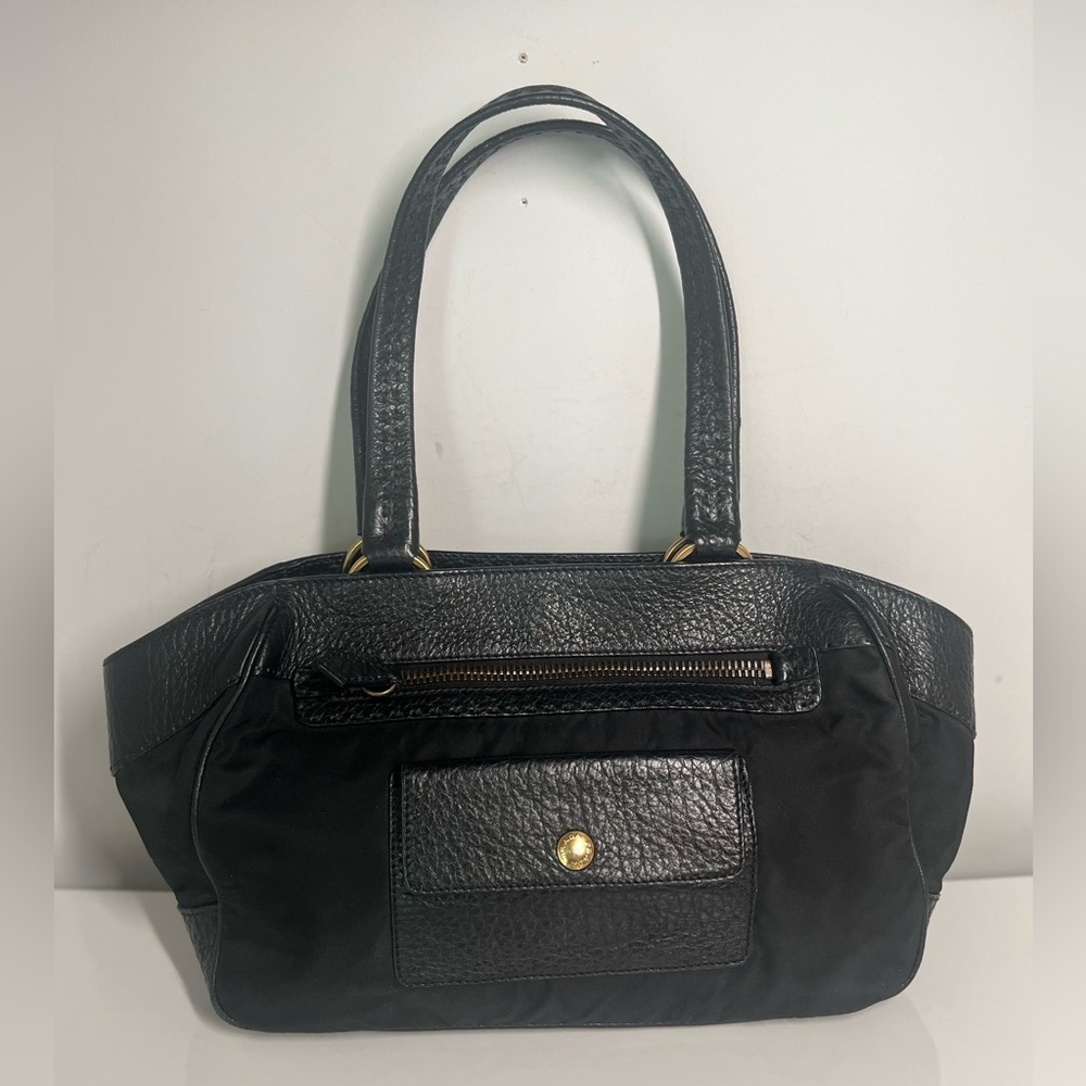 Authentic Prada Tessuto Leather Trimmed Shoulder Bag